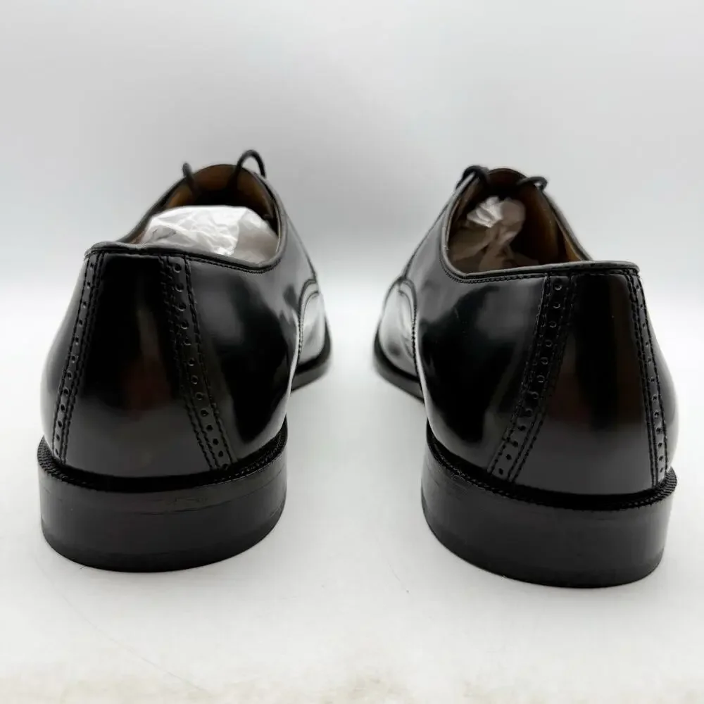 Johnston & Murphy Mens Bradford Oxford Shoes US 13 EEE Black Patent Leather NWOB